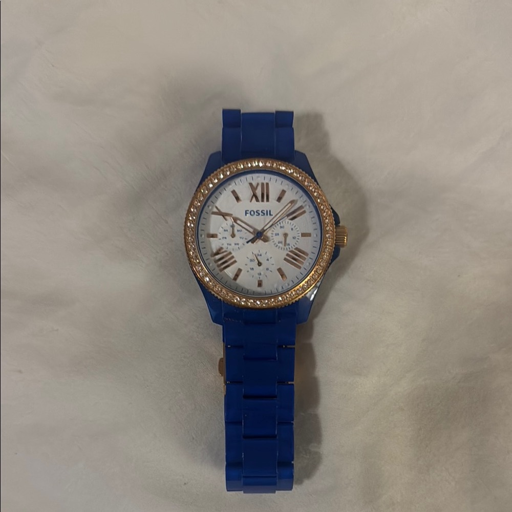 Fossil Royal Blue and Gold Watch